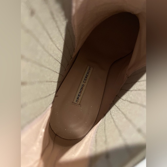 OPENING CEREMONY Brenda Silver Multicolored Glitter Heeled Ankle Boot Womens 8.5 - Picture 9 of 11